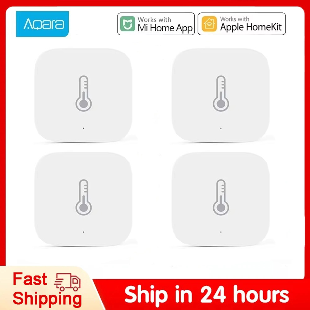 Smart Home Xiaomi Hub - 1/2/4 Pcs Aqara Zigbee ไร้สายอุณหภูมิความชื้นเซนเซอร์เครื่องวัดความชื้นสมาร์ทบ้านทํางานร่วมกับ Xiaomi
