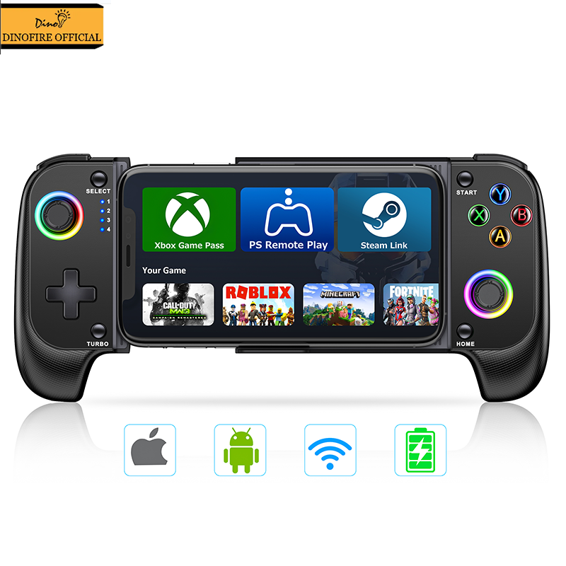 Smart Home Film - DinoFire โทรศัพท์มือถือจอยสติ๊กเกมแพดสําหรับ iPhone Android ควบคุม Bluetooth