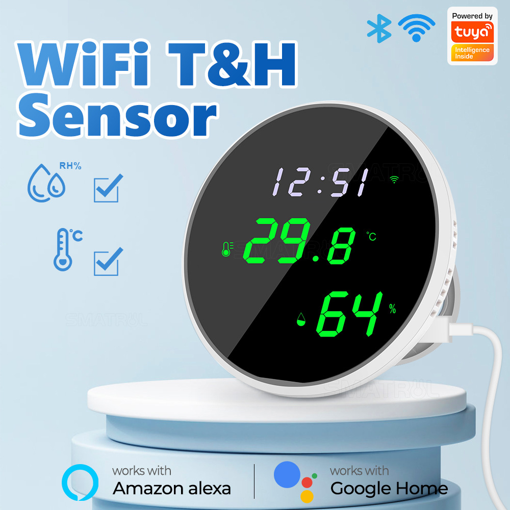 Smart Home News - Tuya USB สมาร์ทอุณหภูมิความชื้นเซนเซอร์ WiFi APP รีโมทคอนโทรลสําหรับ