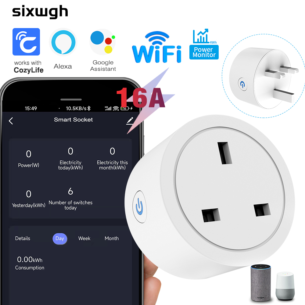 Smart Home News - ปลั๊กอัจฉริยะ WiFi 16A แบบปลั๊กอังกฤษ พร้อมระบบตรวจสอบพลังงาน รองรับแอป