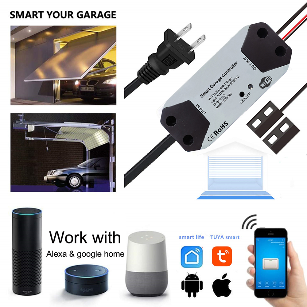 Smart Home Hub Samsung - สวิตช์ WiFi สมาร์ทตัวควบคุมที่เปิดประตูโรงรถทํางานร่วมกับ Alexa Echo Google