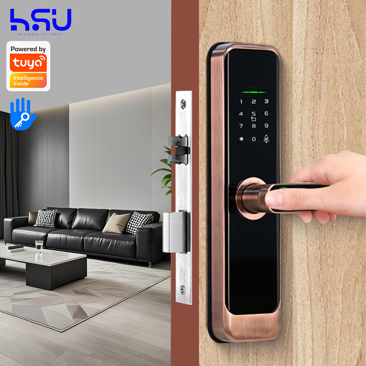 Smart Home Door Lock - กุญแจล็อคประตูดิจิตอลอัจฉริยะ รหัสผ่าน สำหรับบ้าน ขนาดเล็ก ระบบอิเล็กทรอนิกส์ สแกนลายนิ้วมือ