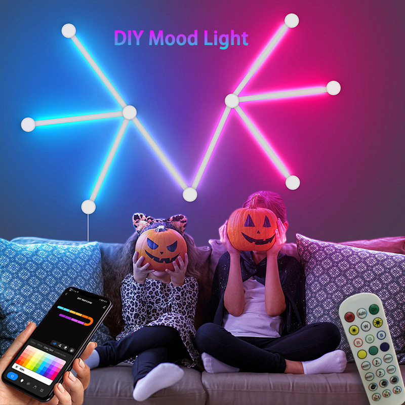 Smart Home Tv - โคมไฟติดผนัง RGB อัจฉริยะ, ไฟ LED เชื่อมต่อแอป