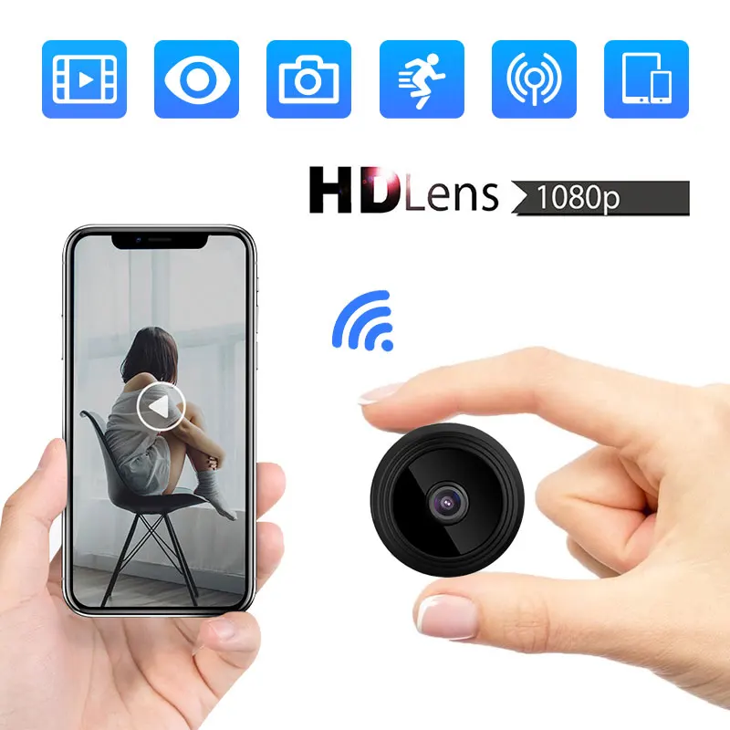 Smart Home Kamera - มินิไวไฟกล้องดิจิตอลกล้องซ่อนกล้องขนาดเล็กสมาร์ทโฮมไร้สายกล้อง Gizli Fotograficas แอคชั่นไนท์วิชั่น