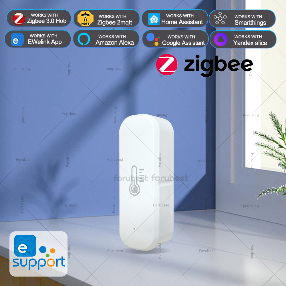 Smart Home News - ZigBee อุณหภูมิและความชื้นเซนเซอร์สมาร์ทเครื่องวัดอุณหภูมิความชื้นทํางานร่วมกับ EWeLink App Alexa Google