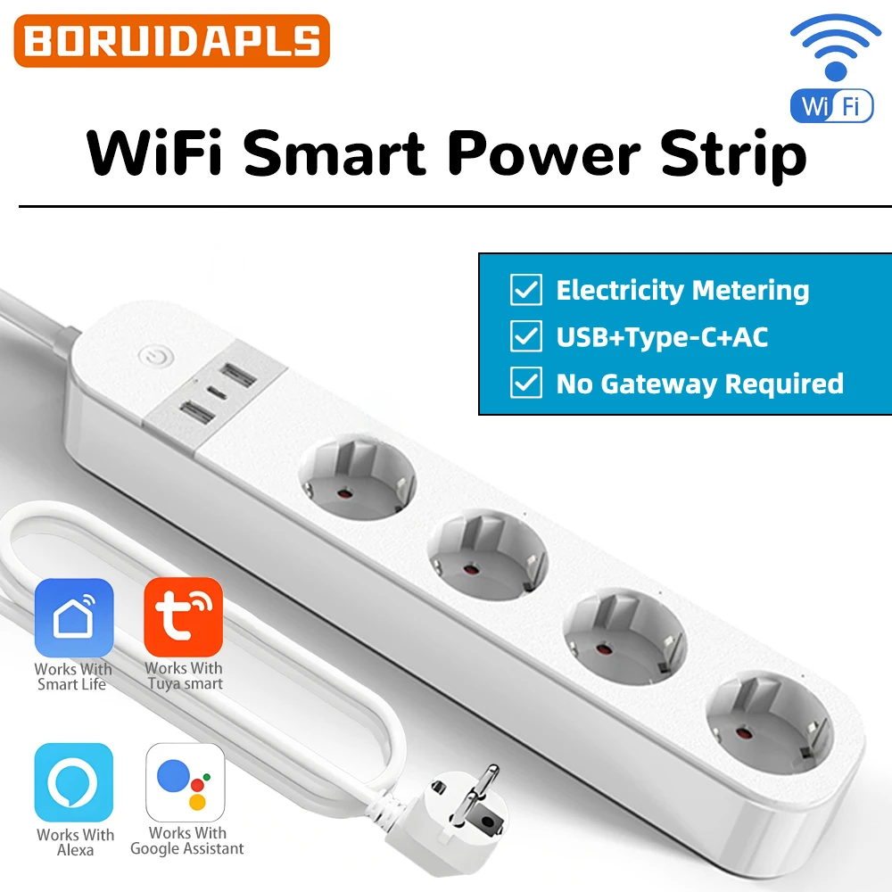 Smart Home News - ปลั๊กไฟอัจฉริยะ BORUIDAPLS แบบ EU พร้อม USB