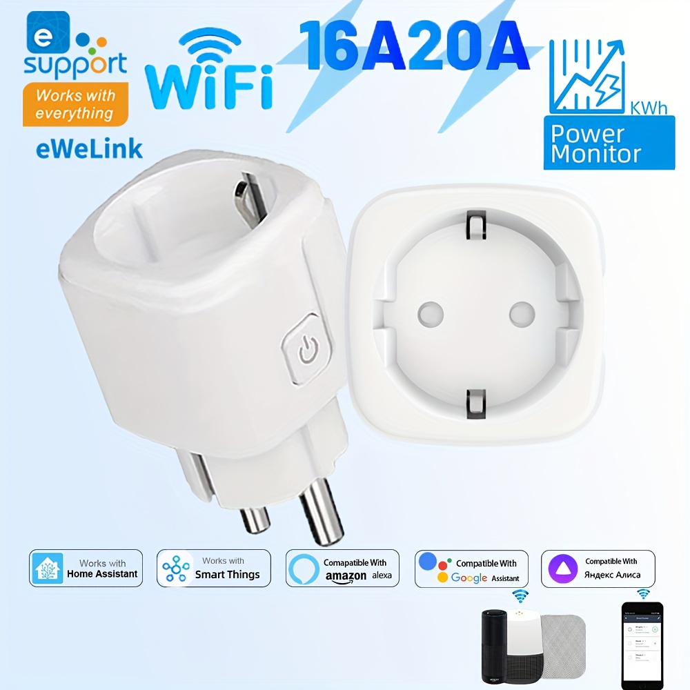 Smart Home Wiz - ปลั๊กไฟอัจฉริยะ EWeLink แบบ WiFi มาตรฐาน EU