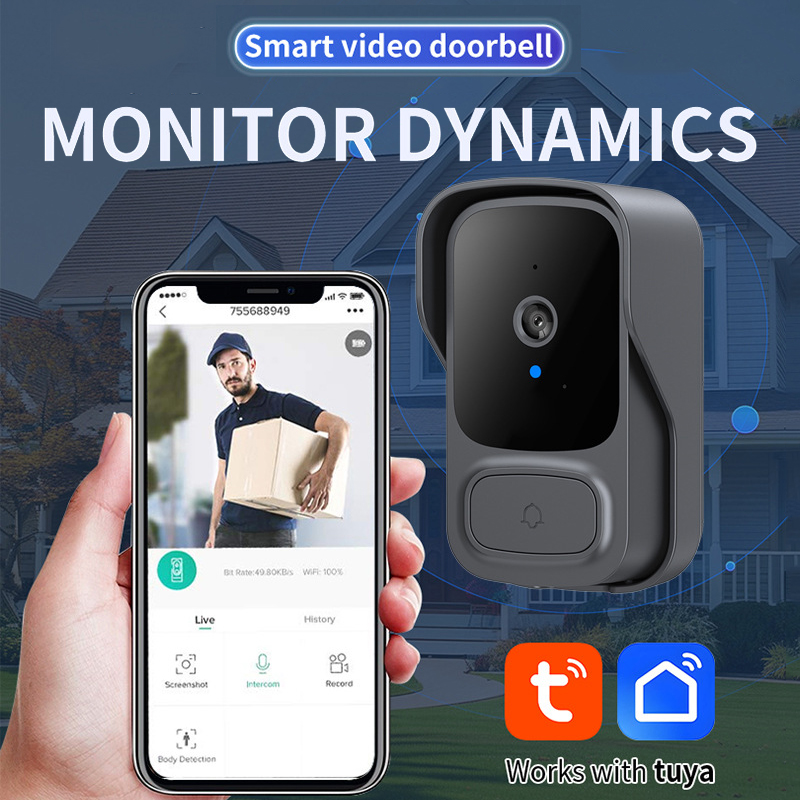 Smart Home Video Doorbell Installation - กล้องออดไร้สาย Tuay Wifi พร้อมที่เก็บข้อมูลบนคลาวด์ ระบบอินเตอร์คอมวิดีโอไร้สายสำหรับบ้านอัจฉริยะ ติดตั้งง่ายและเข้าถึงจากระยะไกลผ่านแอป