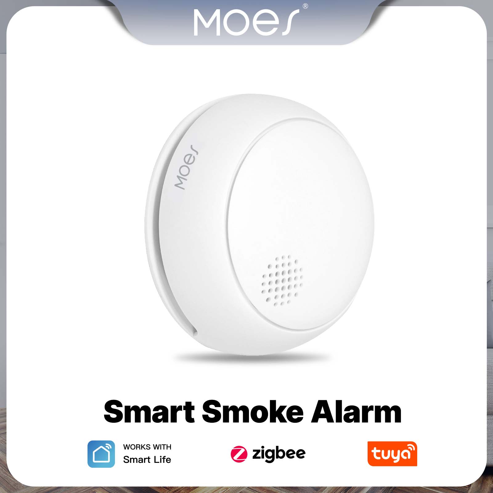Smart Home News - เครื่องตรวจจับควันไฟอัจฉริยะ MOES ZigBee ไร้สาย เสียงไซเรน 85