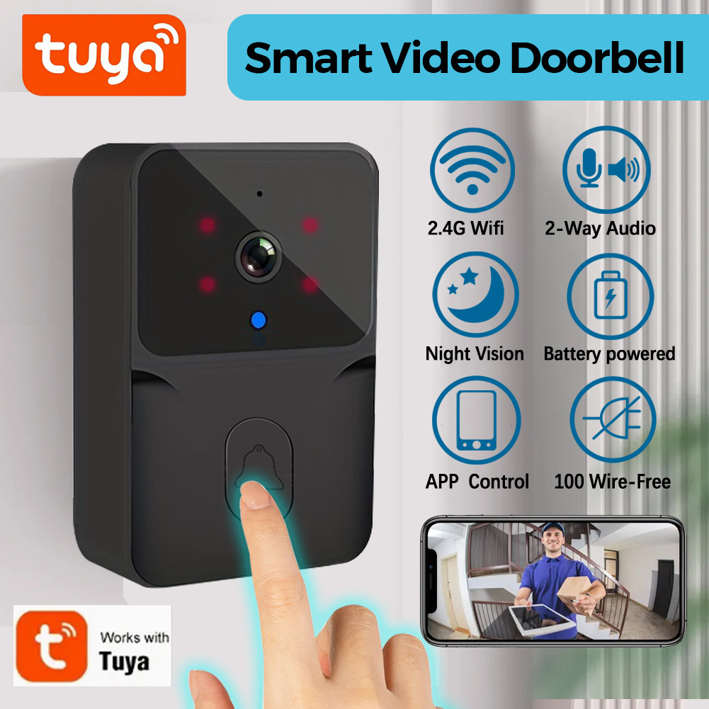 Smart Home News - กริ่งประตูวิดีโออัจฉริยะไร้สาย Tuya, กล้องรักษาความปลอดภัยภายในบ้าน WiFi 2.4G, เสียง