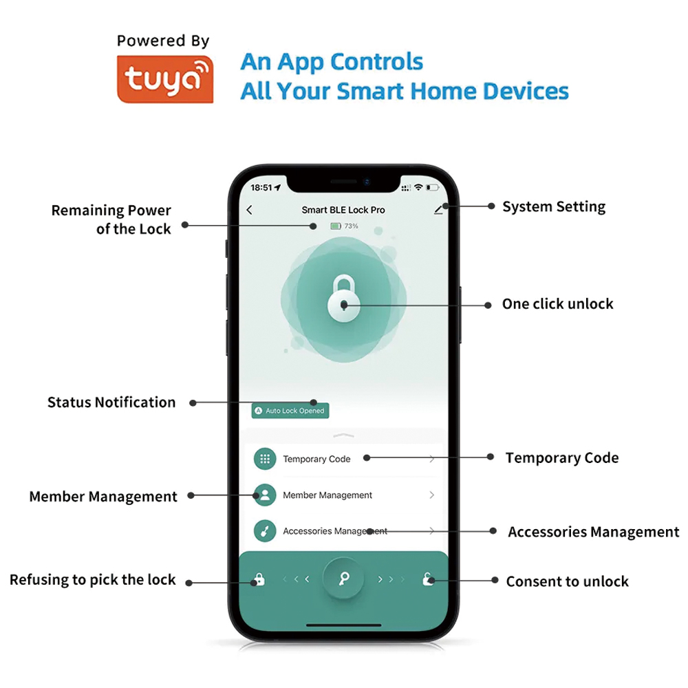 TYSH Tuya สมาร์ทอัตโนมัติความป - Smart Home Door Lock บทวิจารณ์และราคา