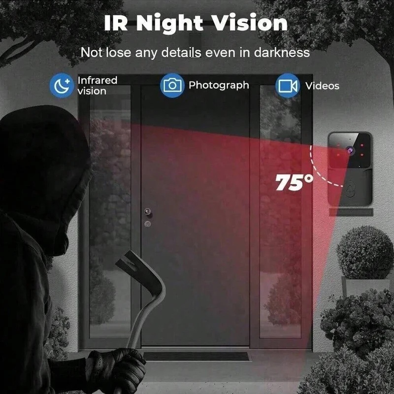 กริ่งประตูไร้สายอัจฉริยะ WiFi  - Smart Home Video Doorbell Installation บทวิจารณ์และราคา