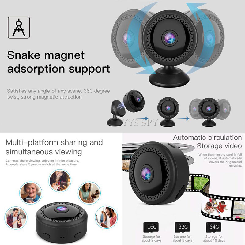 กล้องวิดีโอขนาดเล็ก HD Wifi ไร - Smart Home Kamera บทวิจารณ์และราคา