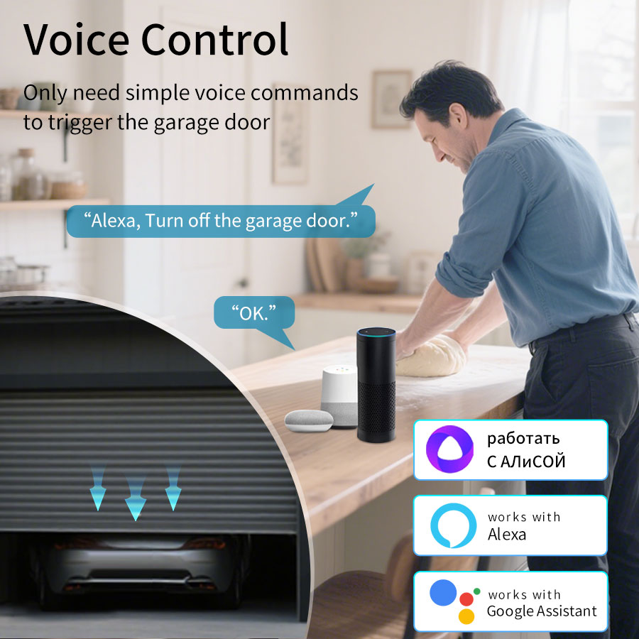 ตัวควบคุมประตูโรงรถอัจฉริยะ Tu - Smart Home Wiz บทวิจารณ์และราคา