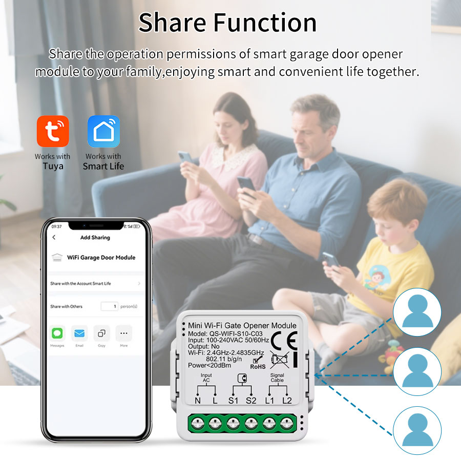 ตัวควบคุมประตูโรงรถอัจฉริยะ Tu - Smart Home Wiz บทวิจารณ์และราคา
