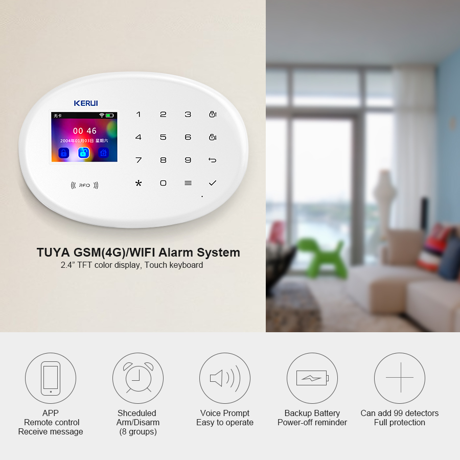 KERUI W202 WIFI GSM ALARM Syst - Smart Home Utilities บทวิจารณ์และราคา