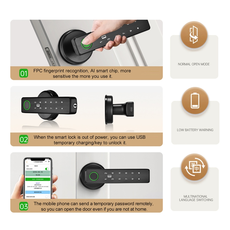 รีโมทคอนโทรล WiFi ควบคุมผ่านแอ - Smart Home Door Lock บทวิจารณ์และราคา