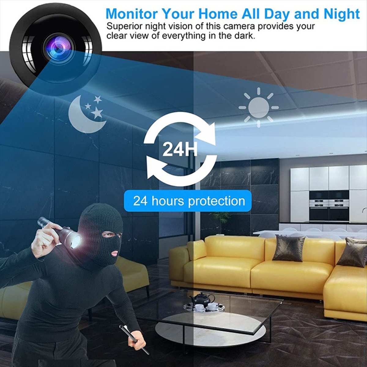 กล้องวงจรปิดขนาดเล็ก 1080P แบบ - Smart Home Kamera บทวิจารณ์และราคา