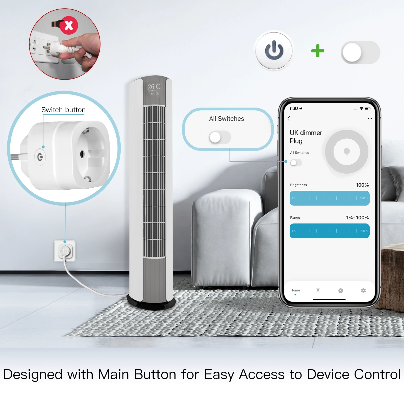 ปลั๊กไฟอัจฉริยะ MOES Tuya WiFi - Smart Home Wiz บทวิจารณ์และราคา