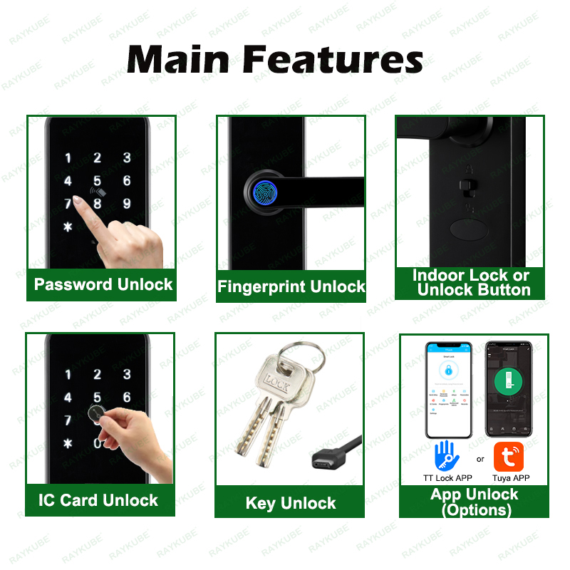RAYKUBE K8 สมาร์ทประตูล็อค TTl - Smart Home Keyestudio บทวิจารณ์และราคา
