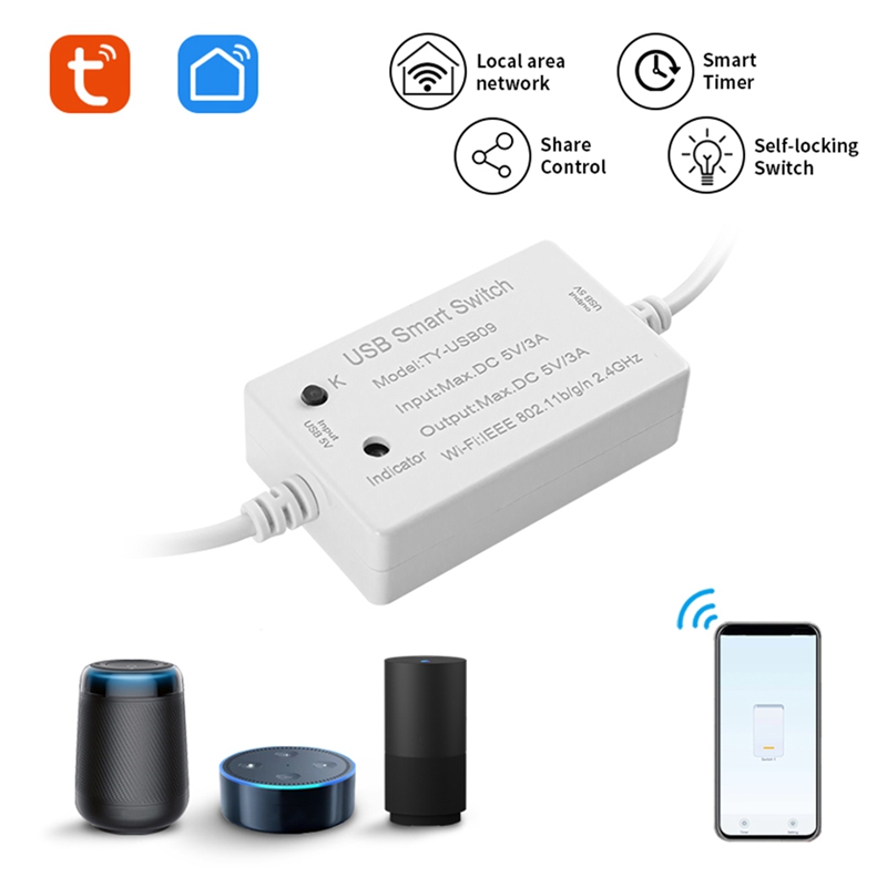 สวิตช์อัจฉริยะ Tuya USB 1ชิ้นต - Smart Home Utilities บทวิจารณ์และราคา
